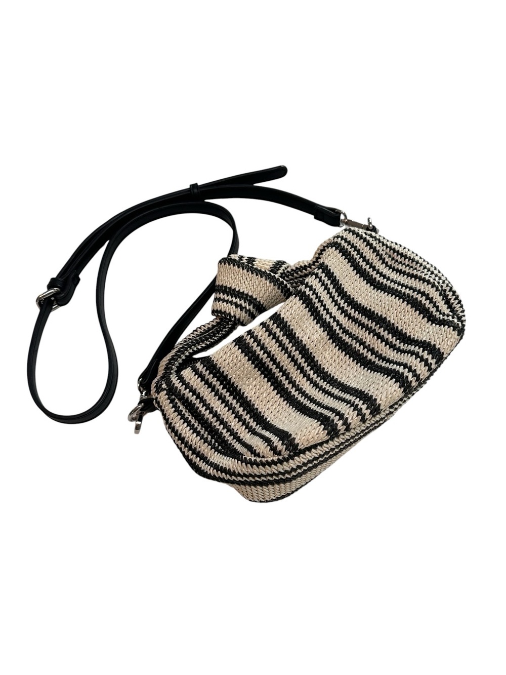Urban Expressions Black & Natural Woven Crossbody Bag